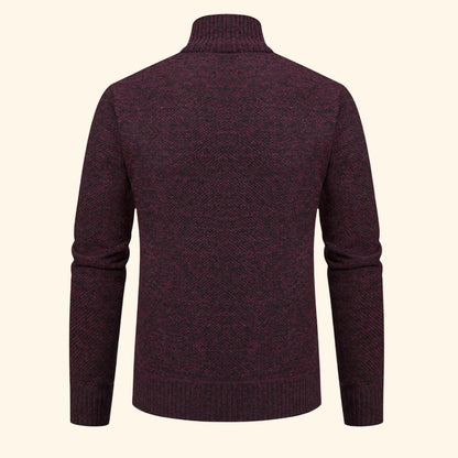 Zip-Up Mock Neck Cardigan | Revangiol