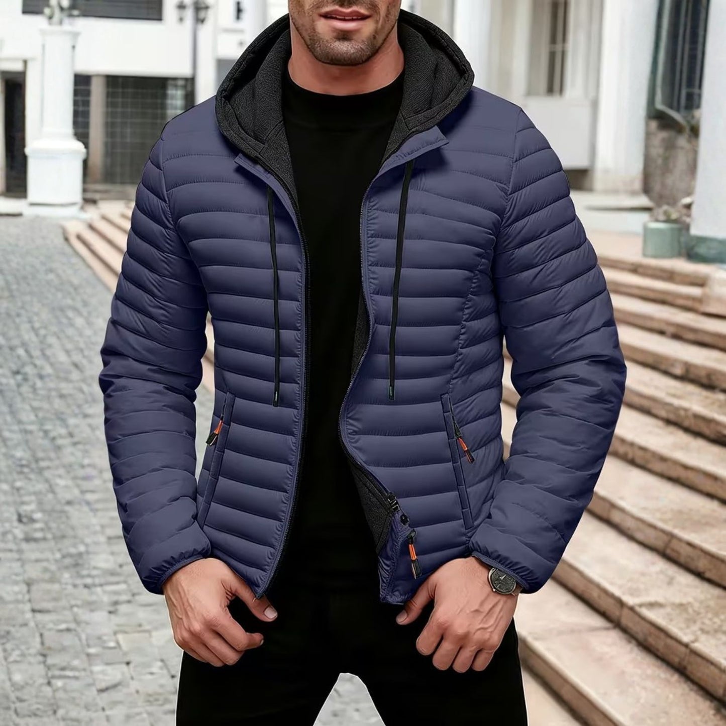 Lightweight Hooded Puffer Jacket | Revangiol