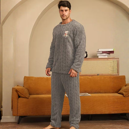 Plush Jacquard Bear Pajama Set | Revangiol