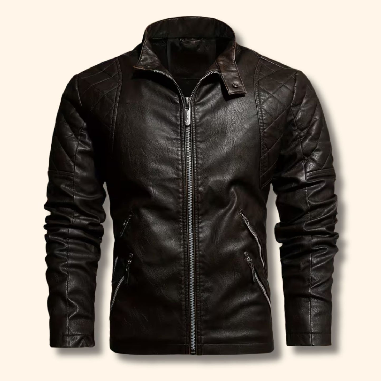 Vintage Quilted Leather Jacket | Revangiol