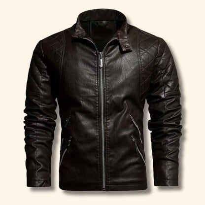 Vintage Quilted Leather Jacket | Revangiol