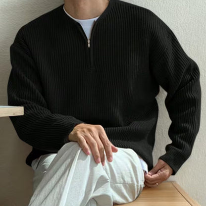 Half-Zip Knit Sweater | Revangiol