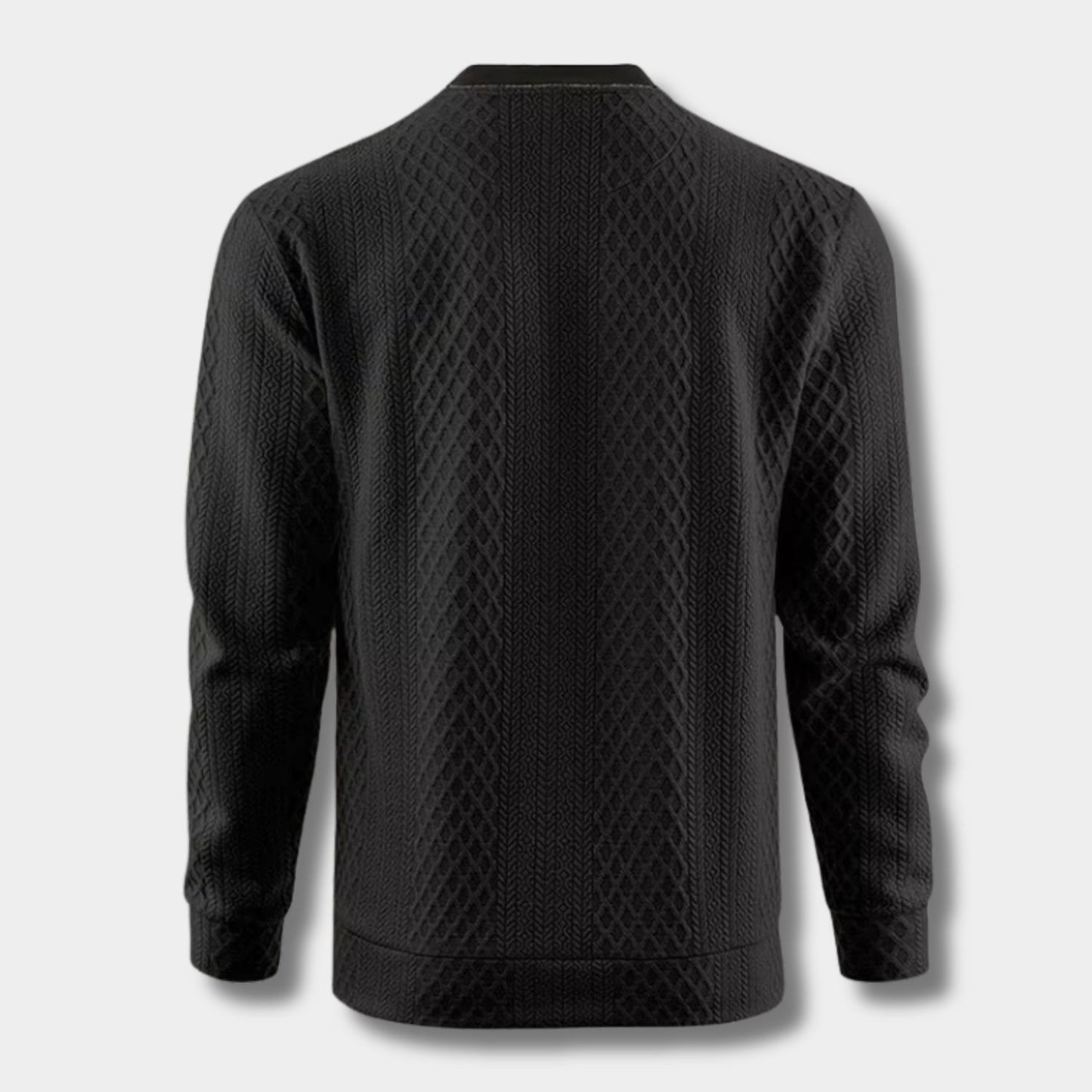 Checkered Panel Knit Sweater | Revangiol