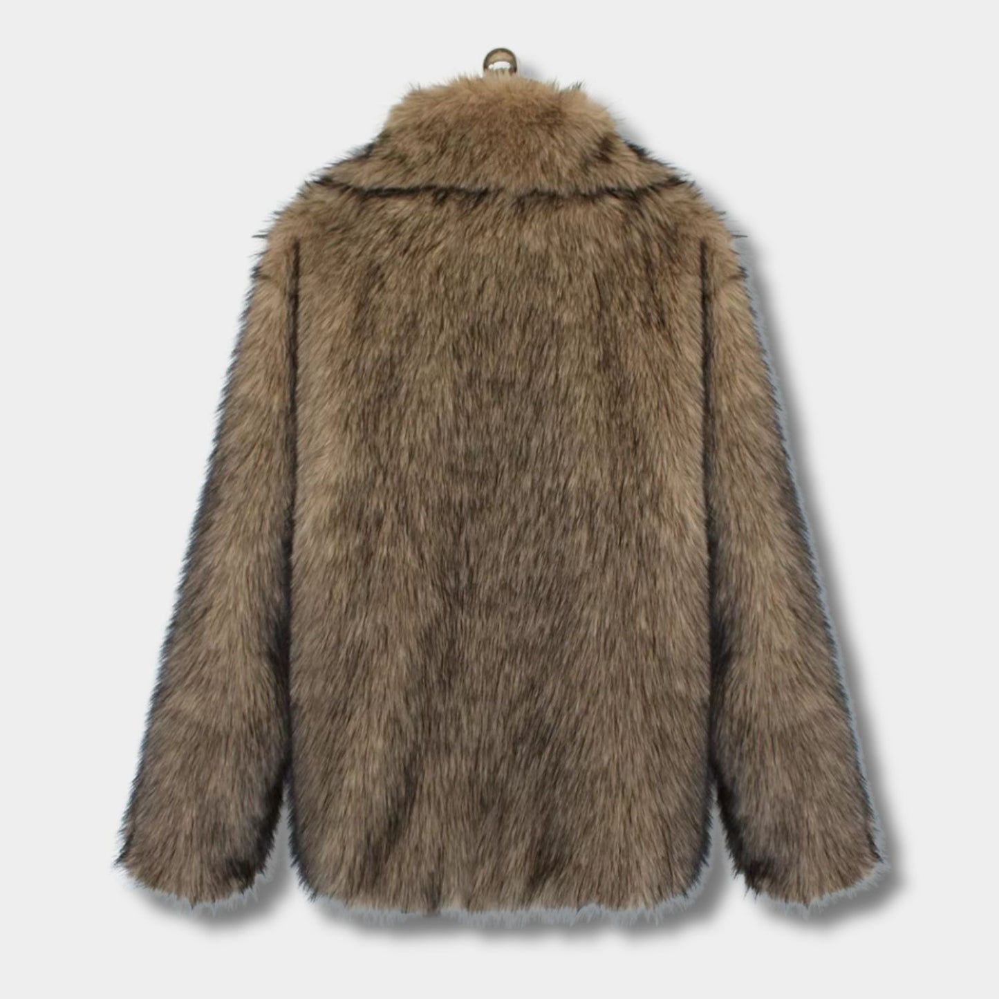 Wide-Lapel Faux Fur Jacket | Revangiol