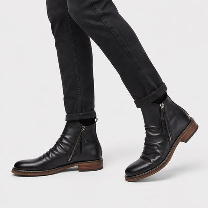 Vintage Side Zip Dress Boots | Revangiol