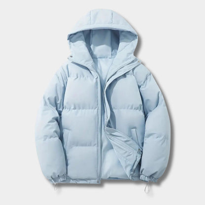 Drawstring Hood Puffer Winter Jacket | Revangiol