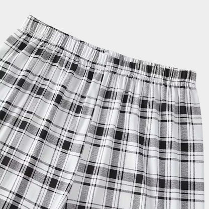 3-Piece Plaid Summer Pajama Set | Revangiol