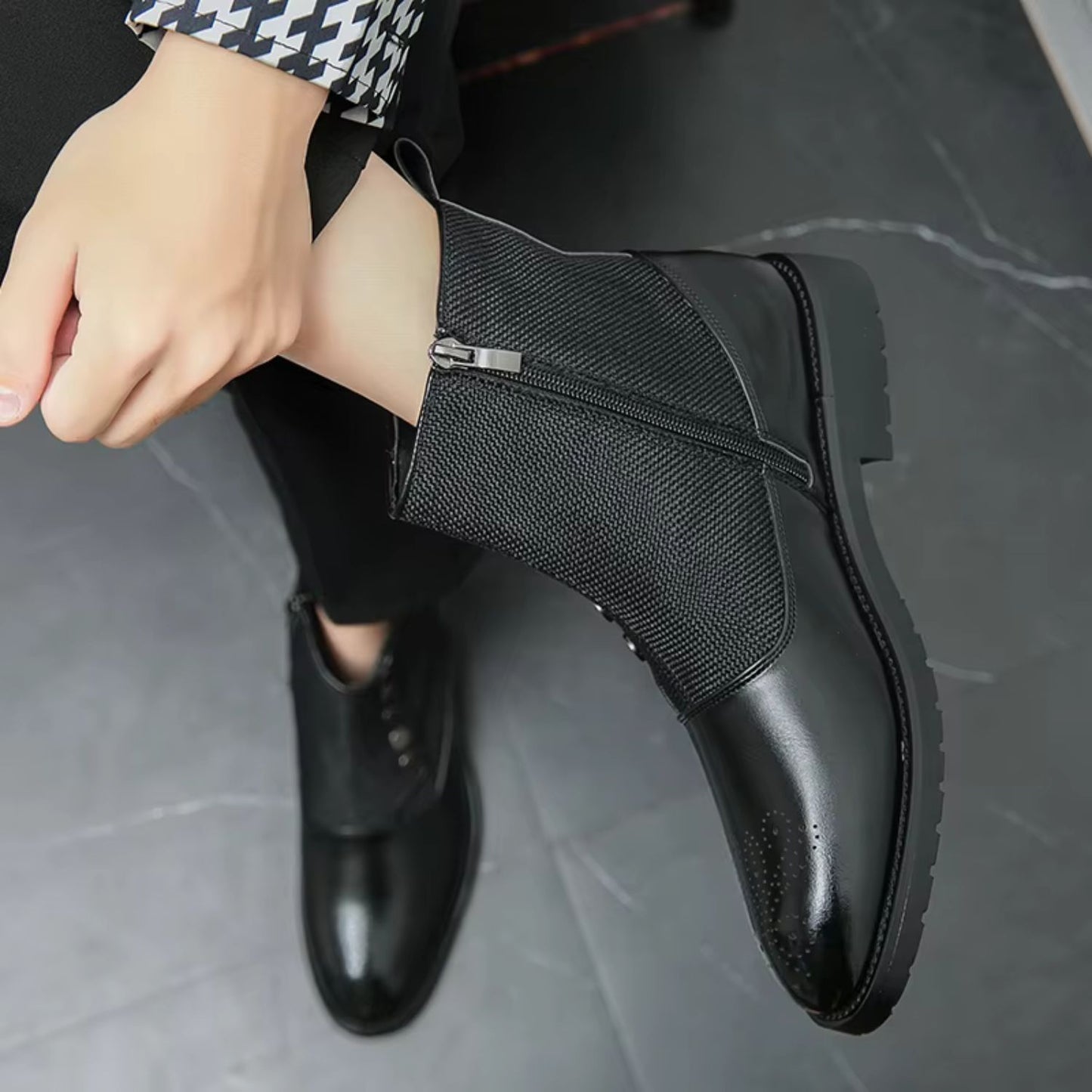 Elegant Leather Dress Boots | Revangiol
