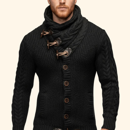 Cable Toggle Knit Cardigan | Revangiol