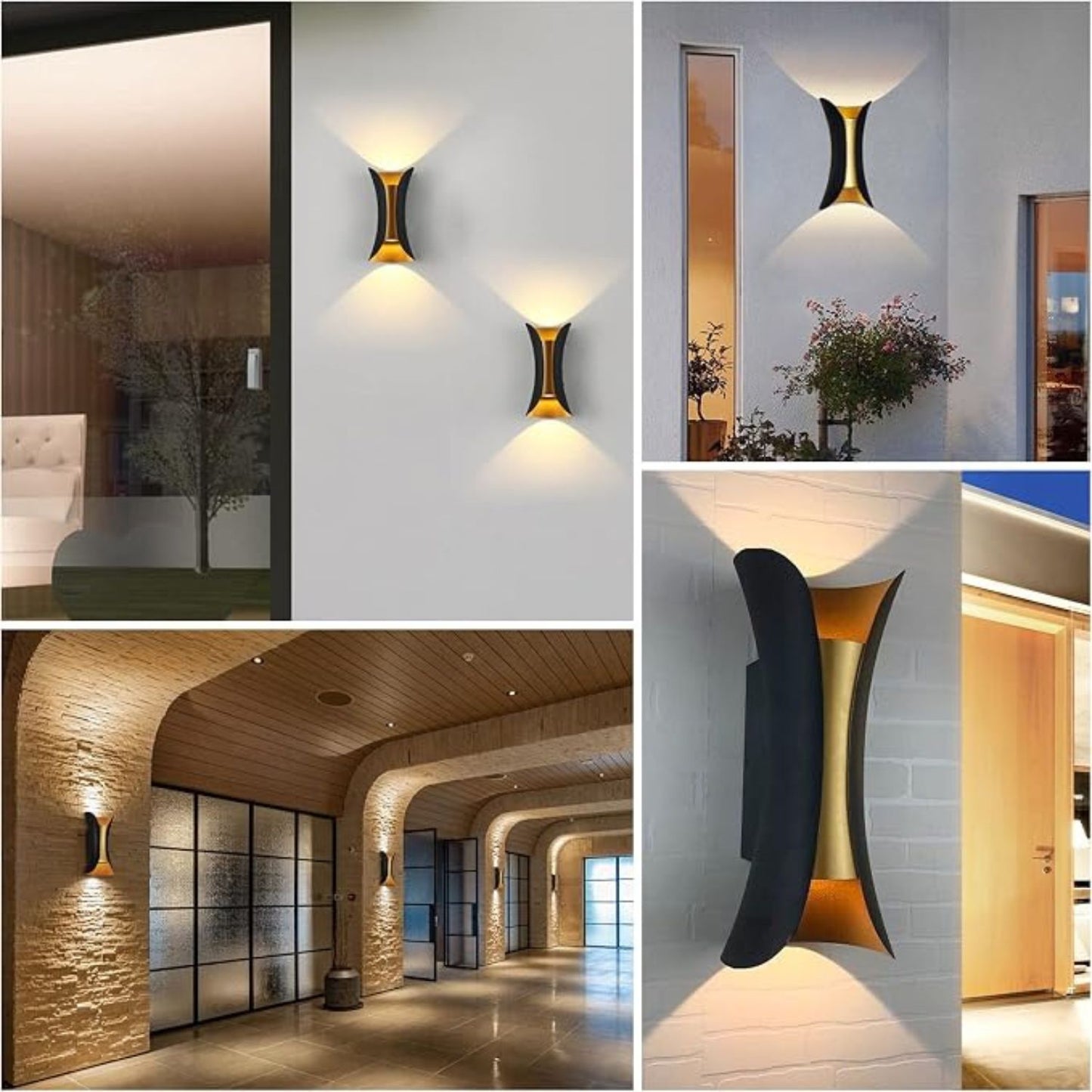 Modern Black Gold Wall Light | Revangiol