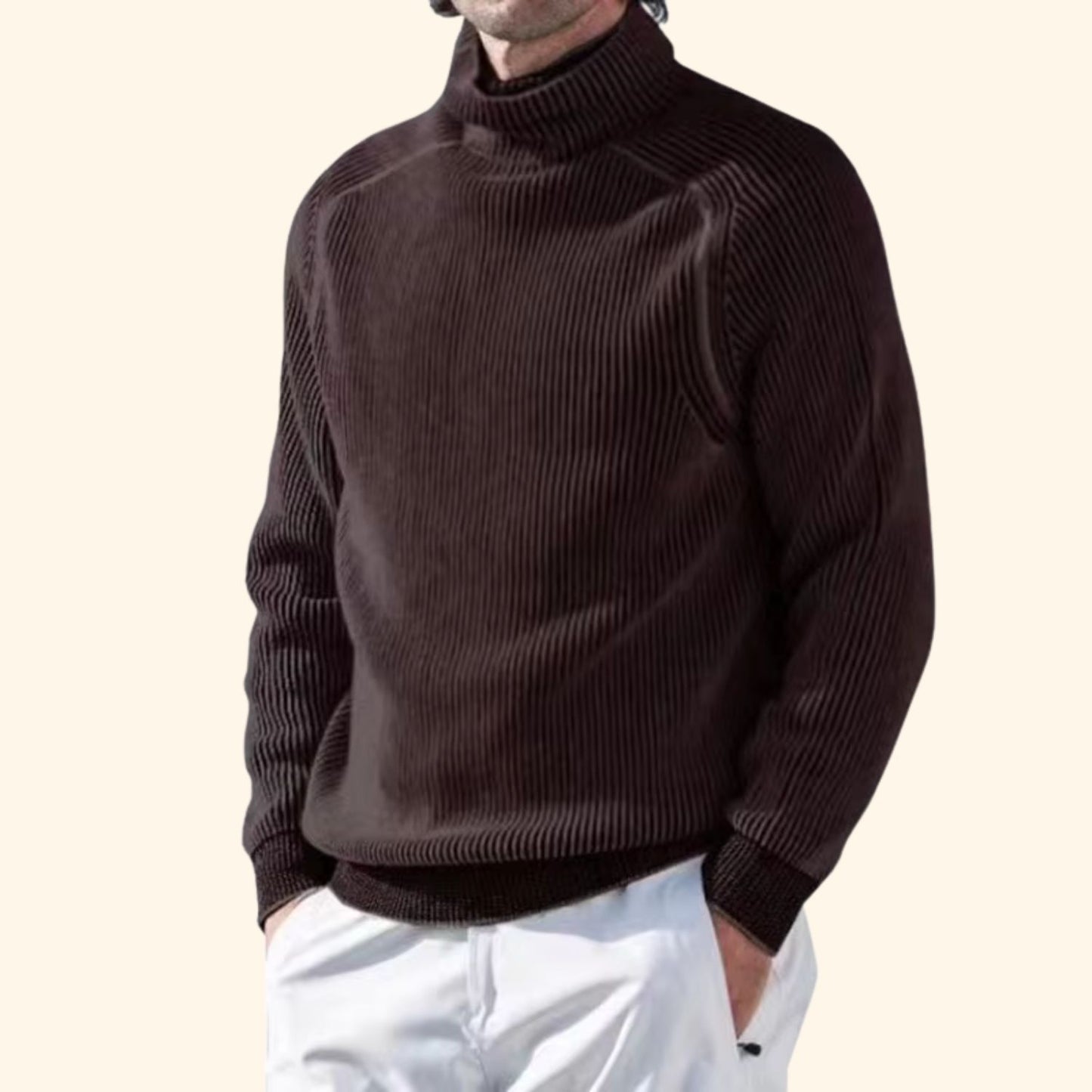 Ribbed Turtleneck Jumper | Revangiol