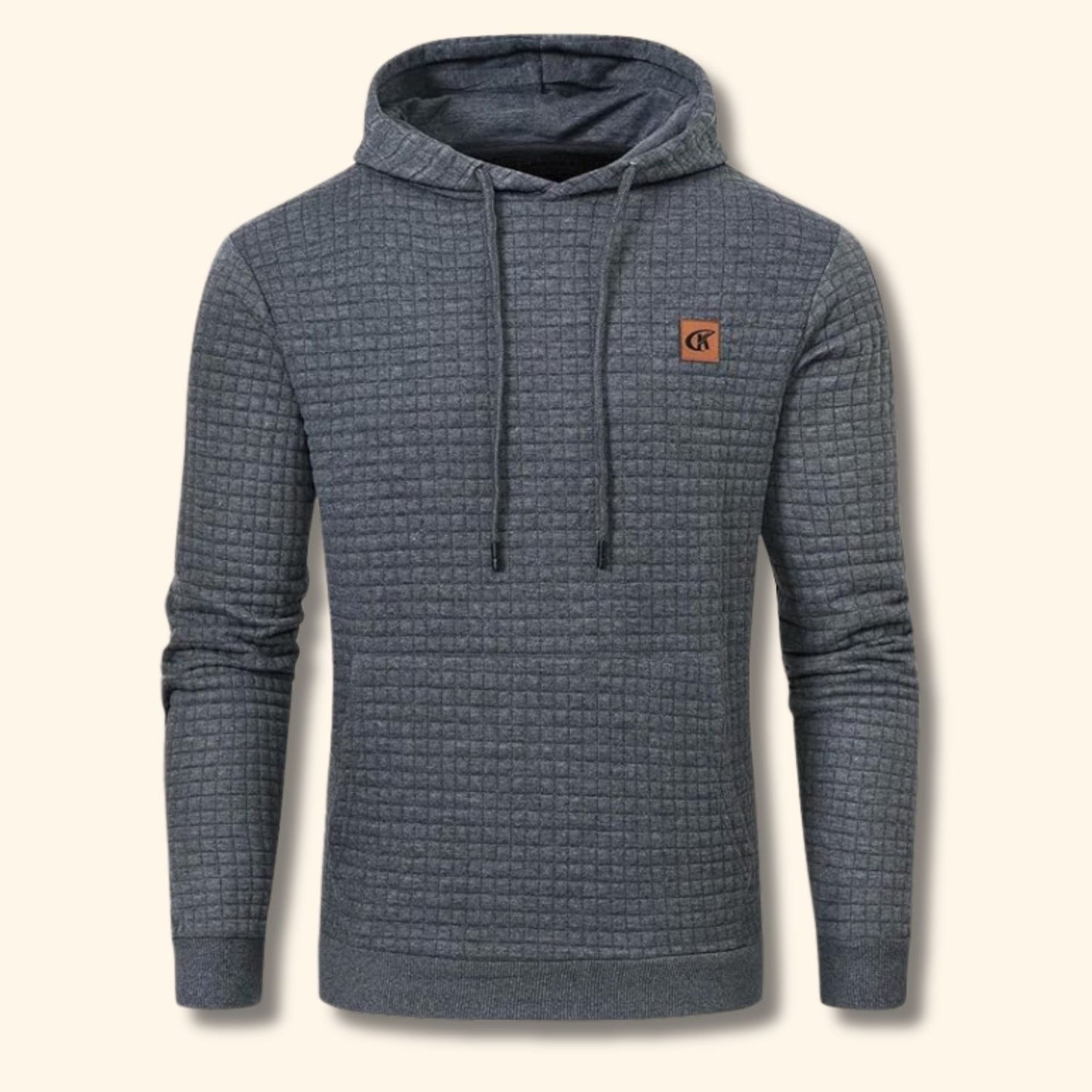 Textured Jacquard Pullover Hoodie | Revangiol