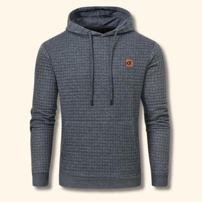 Textured Jacquard Pullover Hoodie | Revangiol
