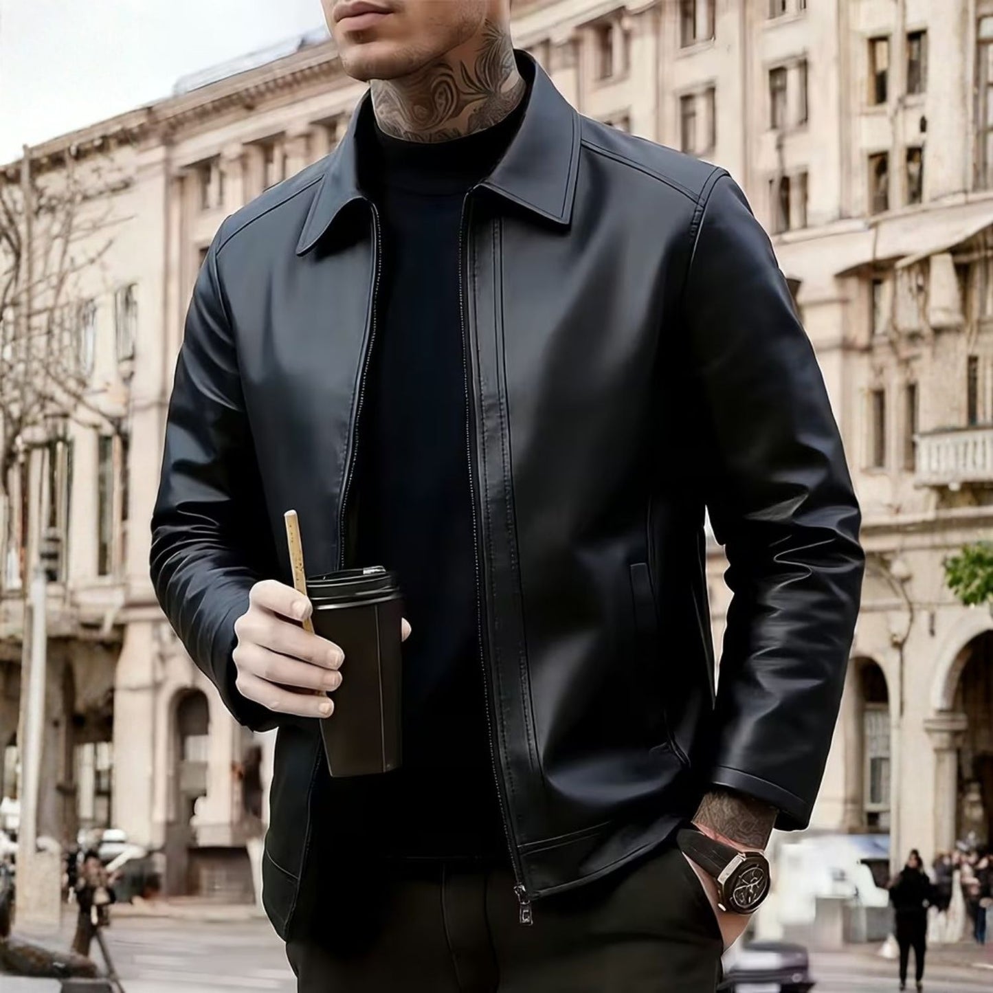 Classic Moto Leather Jacket | Revangiol