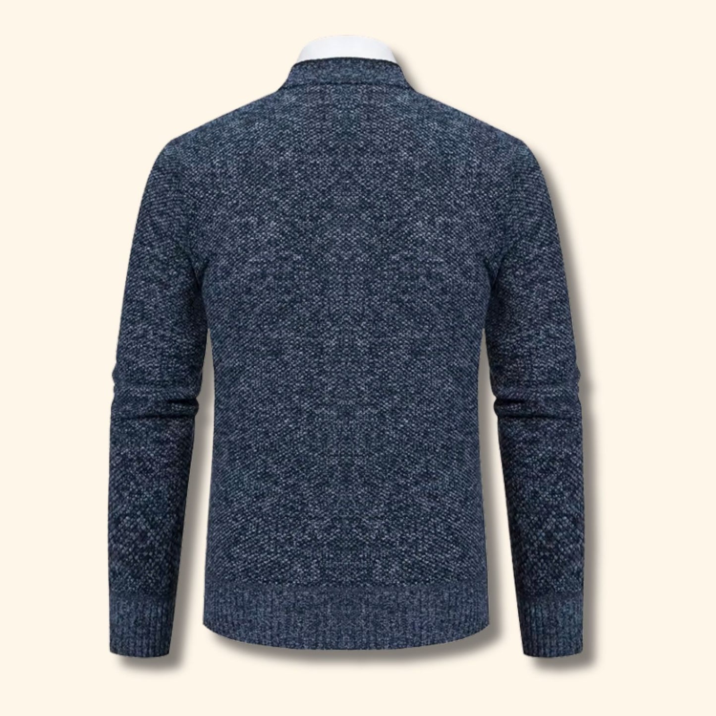 Textured Contrast Trim Cardigan | Revangiol