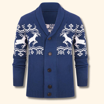Nordic Reindeer Shawl Cardigan | Revangiol