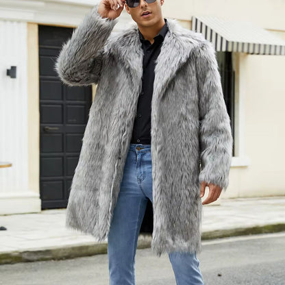 Wide Collar Shaggy Fur Coat | Revangiol