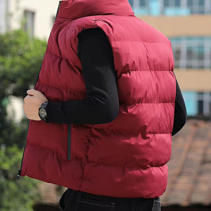 Quilted Zip-Up Puffer Vest | Revangiol