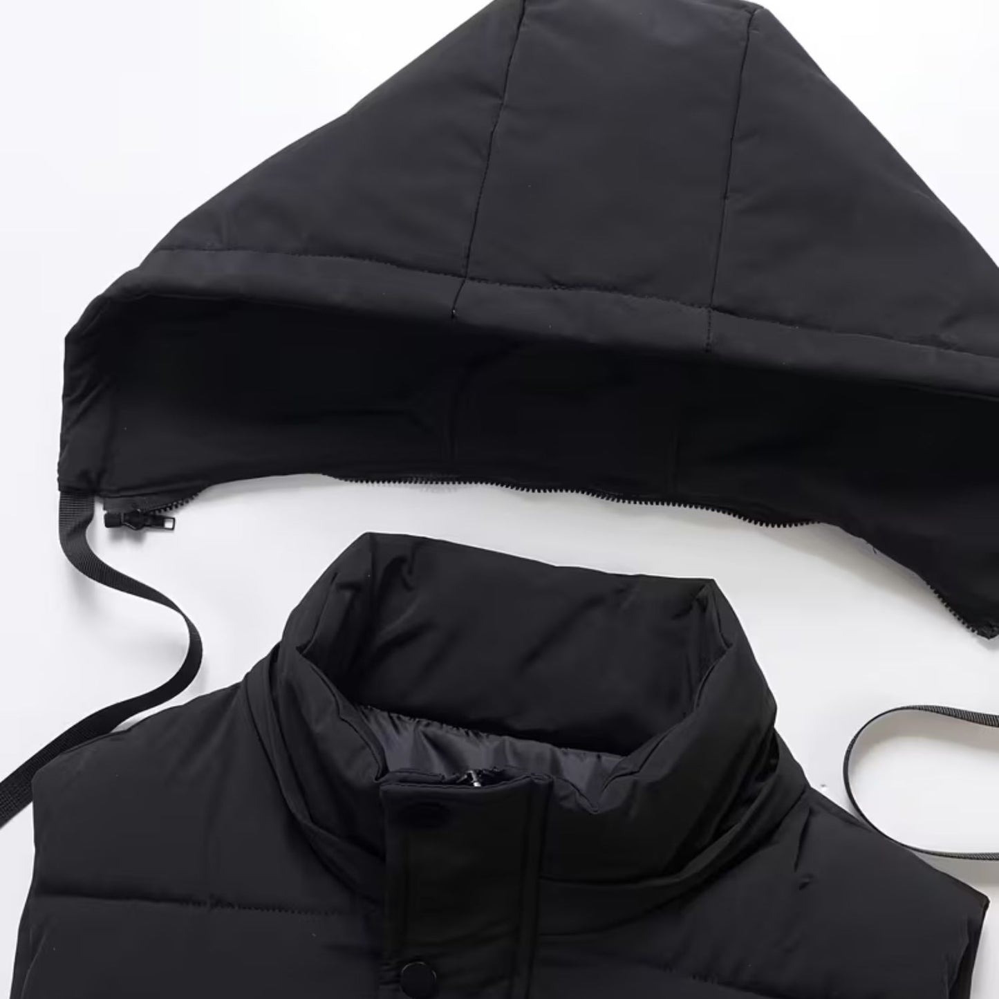 Hooded Winter Puffer Vest | Revangiol