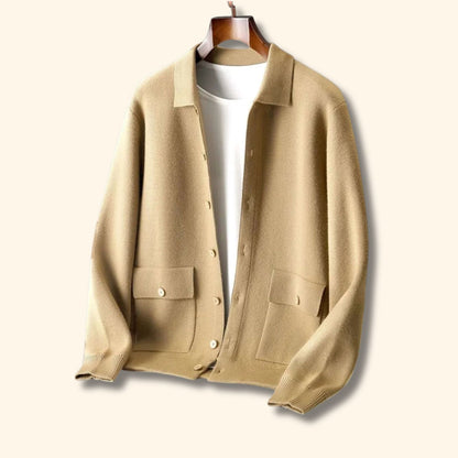 Collared Button Knit Cardigan | Revangiol