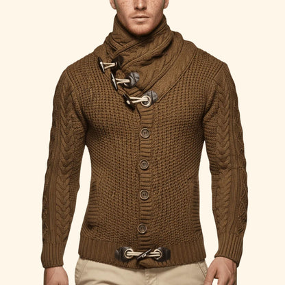 Cable Toggle Knit Cardigan | Revangiol