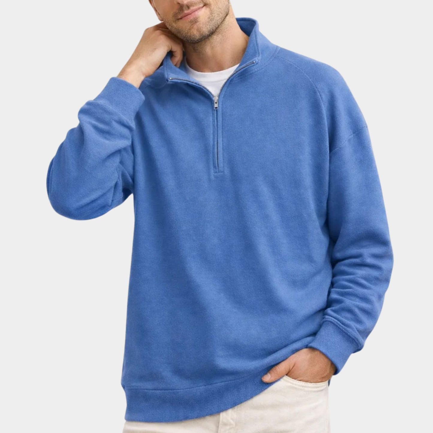 Stand Collar Fleece Quarter-Zip | Revangiol