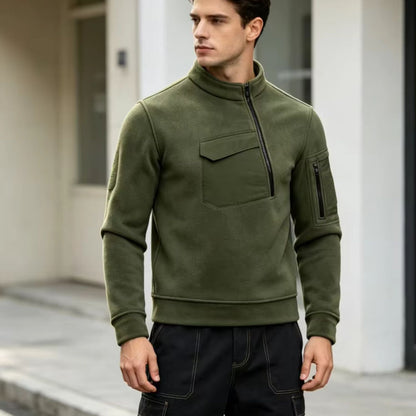 Tactical Quarter-Zip Fleece Jacket | Revangiol