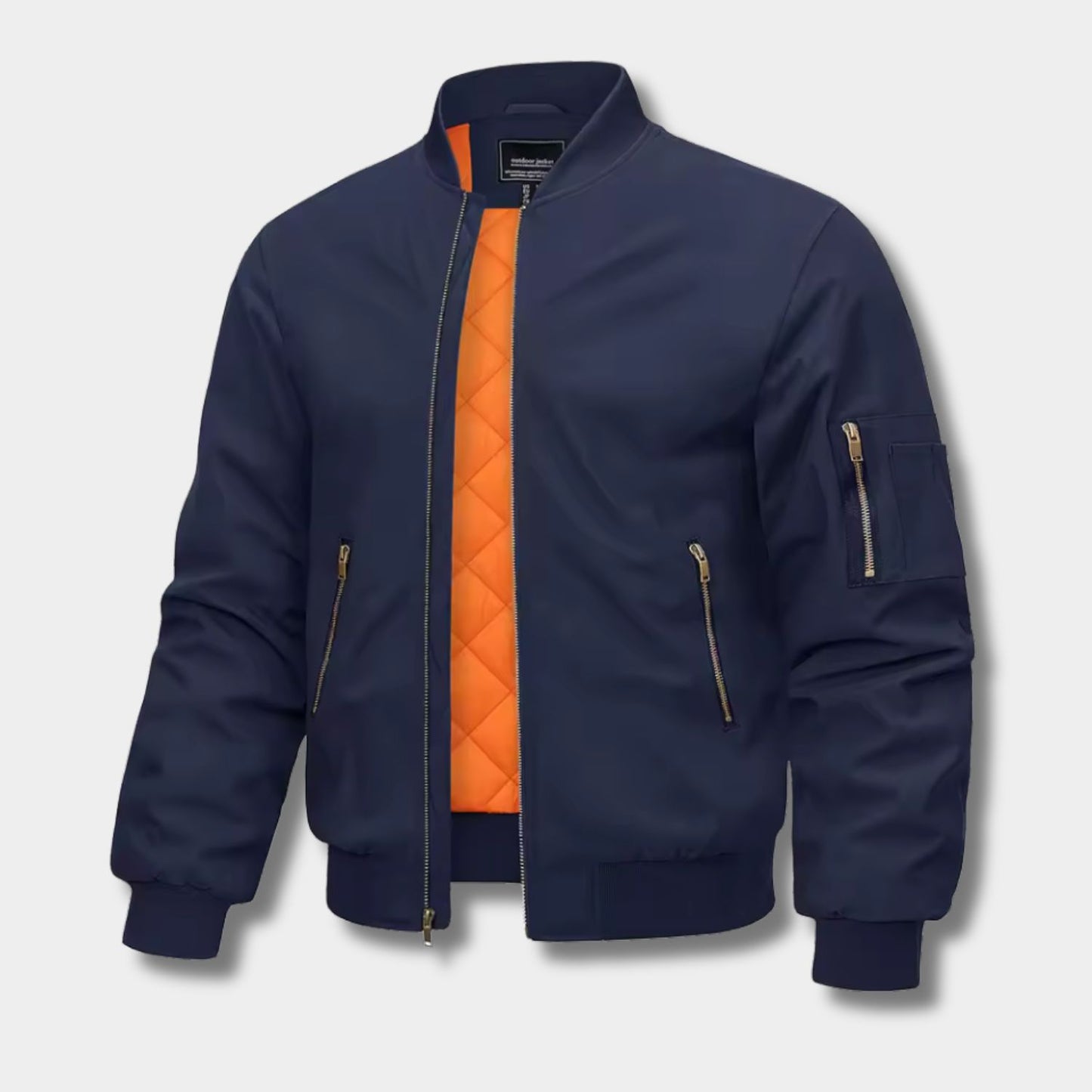 Metallic Zip Bomber Jacket | Revangiol