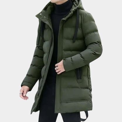 Insulated Hooded Longline Ski Coat | Revangiol