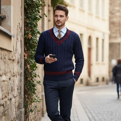 Classic Cable Knit Sweater | Revangiol