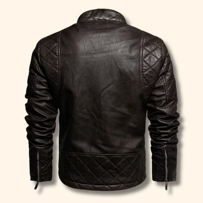 Vintage Quilted Leather Jacket | Revangiol