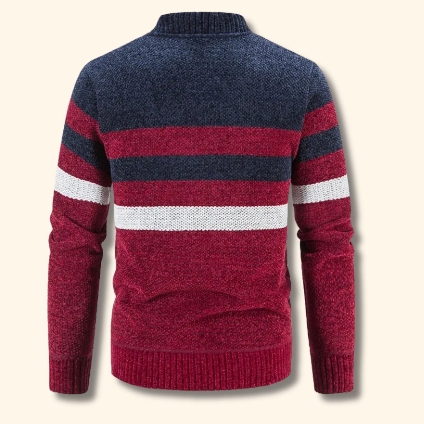Striped Zip Knit Cardigan | Revangiol