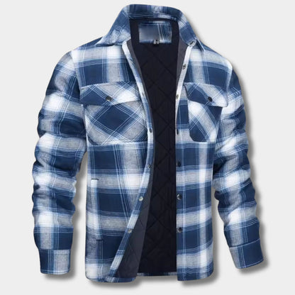 Quilted Check Flannel Shirt Jacket | Revangiol