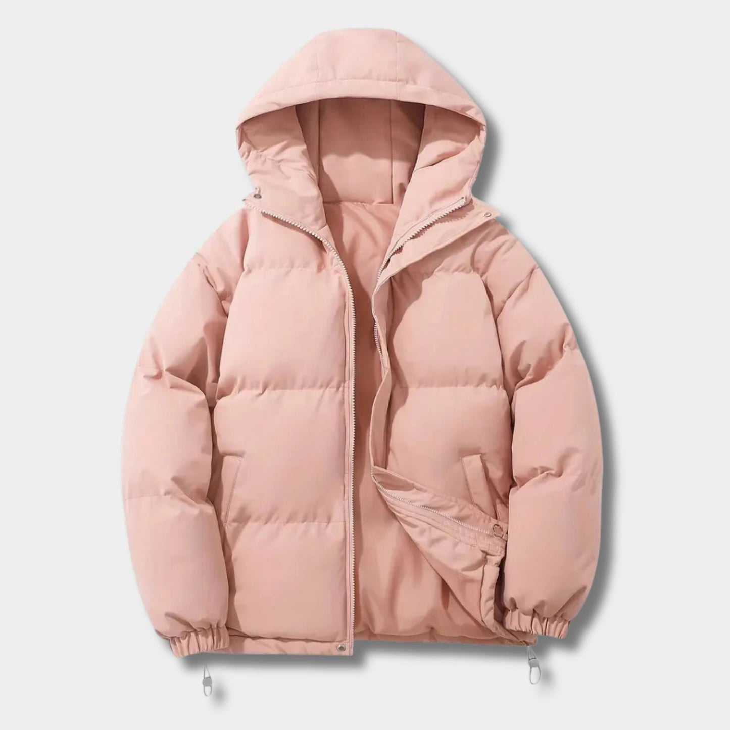 Drawstring Hood Puffer Winter Jacket | Revangiol
