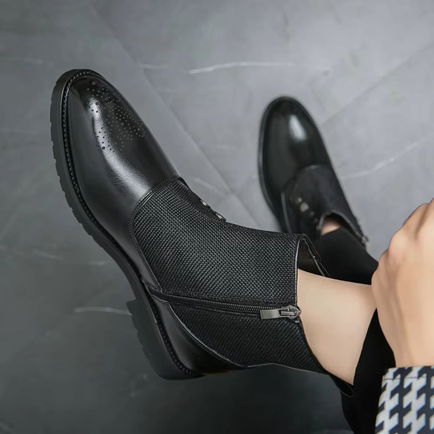 Elegant Leather Dress Boots | Revangiol