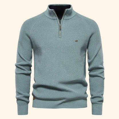 Quarter-Zip Textured Sweater | Revangiol