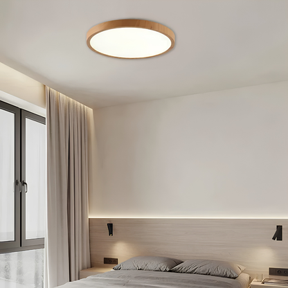 Modern Walnut LED Ceiling Lamp | Revangiol