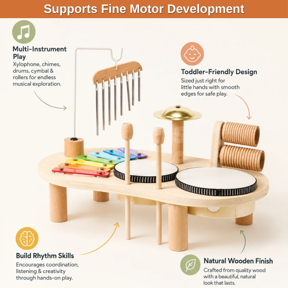 Toddler Rhythm & Musical Instrument Set | Revangiol