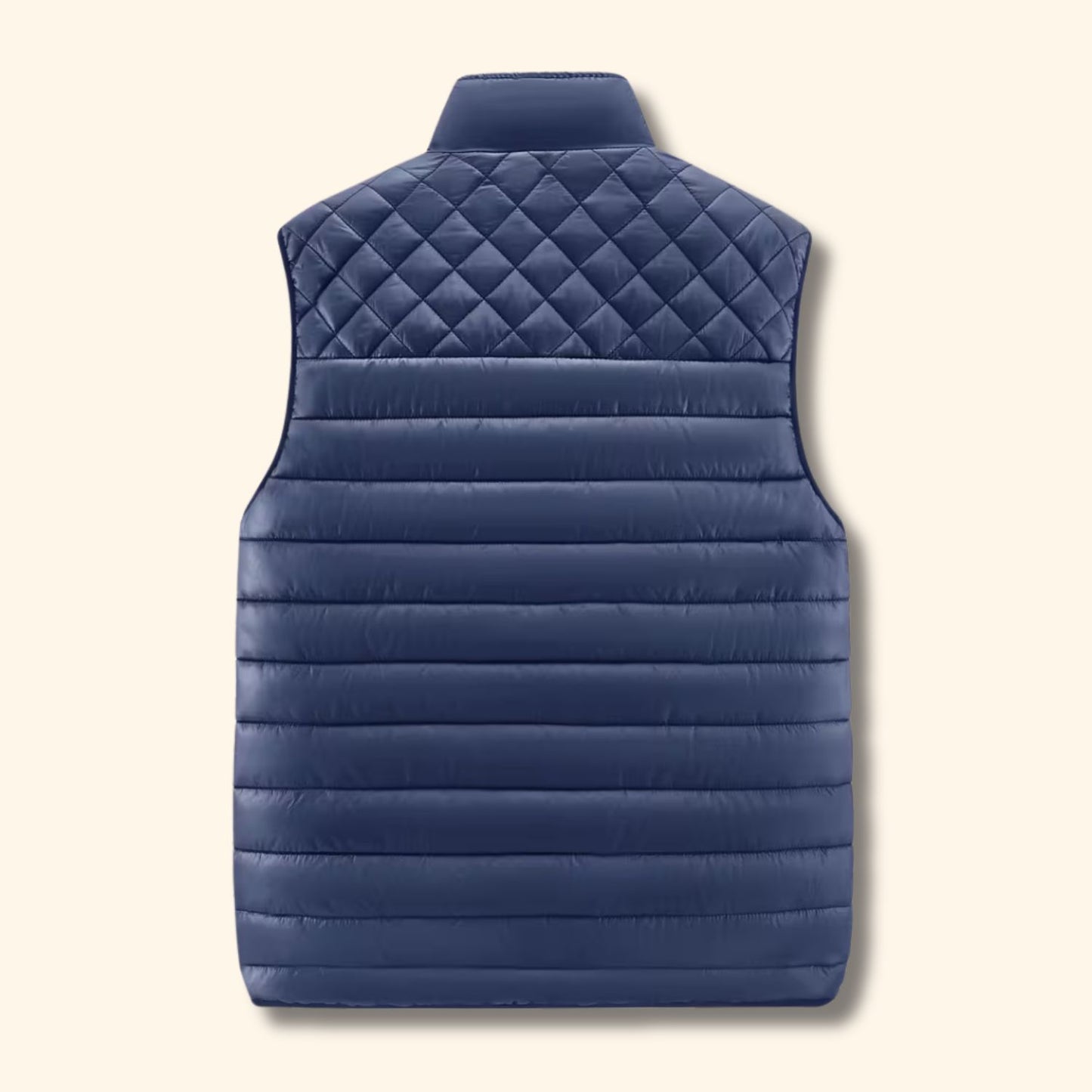 Quilted Stand Collar Puffer Vest | Revangiol