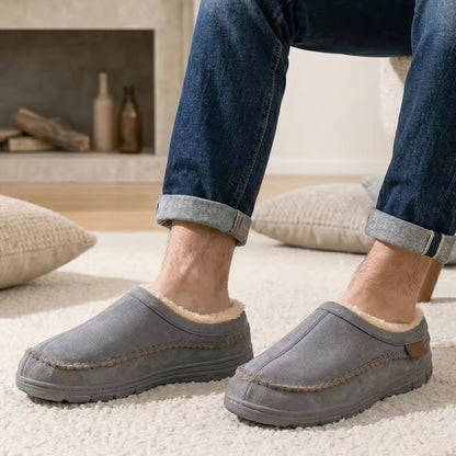 Warm Lined Moccasin Slippers | Revangiol
