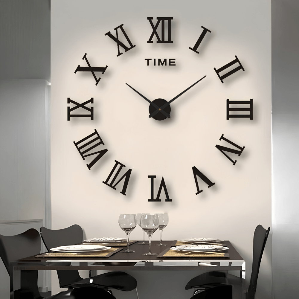 Minimalist Black Designer Wall Clock | Revangiol