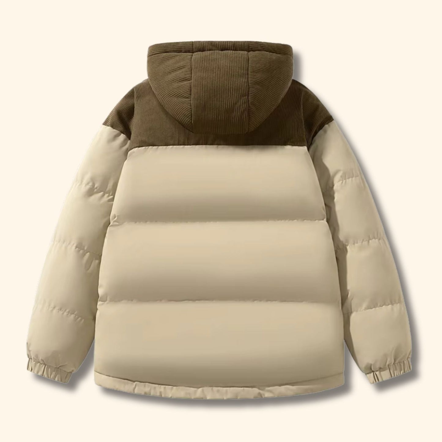Corduroy Hooded Puffer Jacket | Revangiol