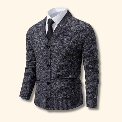 Textured Contrast Trim Cardigan | Revangiol