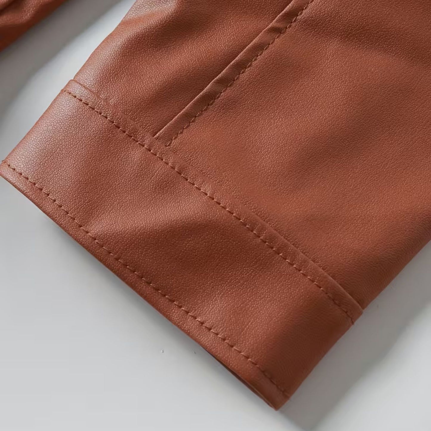 Heritage Stand Collar Leather Jacket | Revangiol