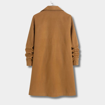 Notched Lapel Button Over Coat | Revangiol