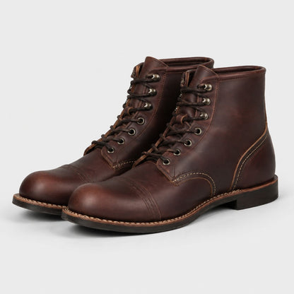 Retro Leather Dress Boots | Revangiol