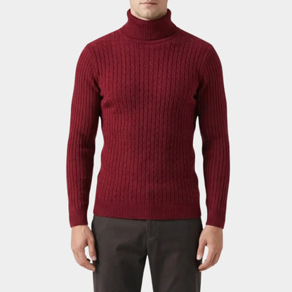 Cable Knit Turtleneck Sweater | Revangiol