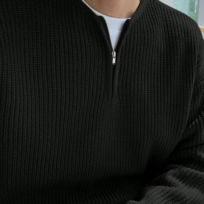 Half-Zip Knit Sweater | Revangiol