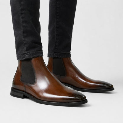 Refined Leather Chelsea Boots | Revangiol