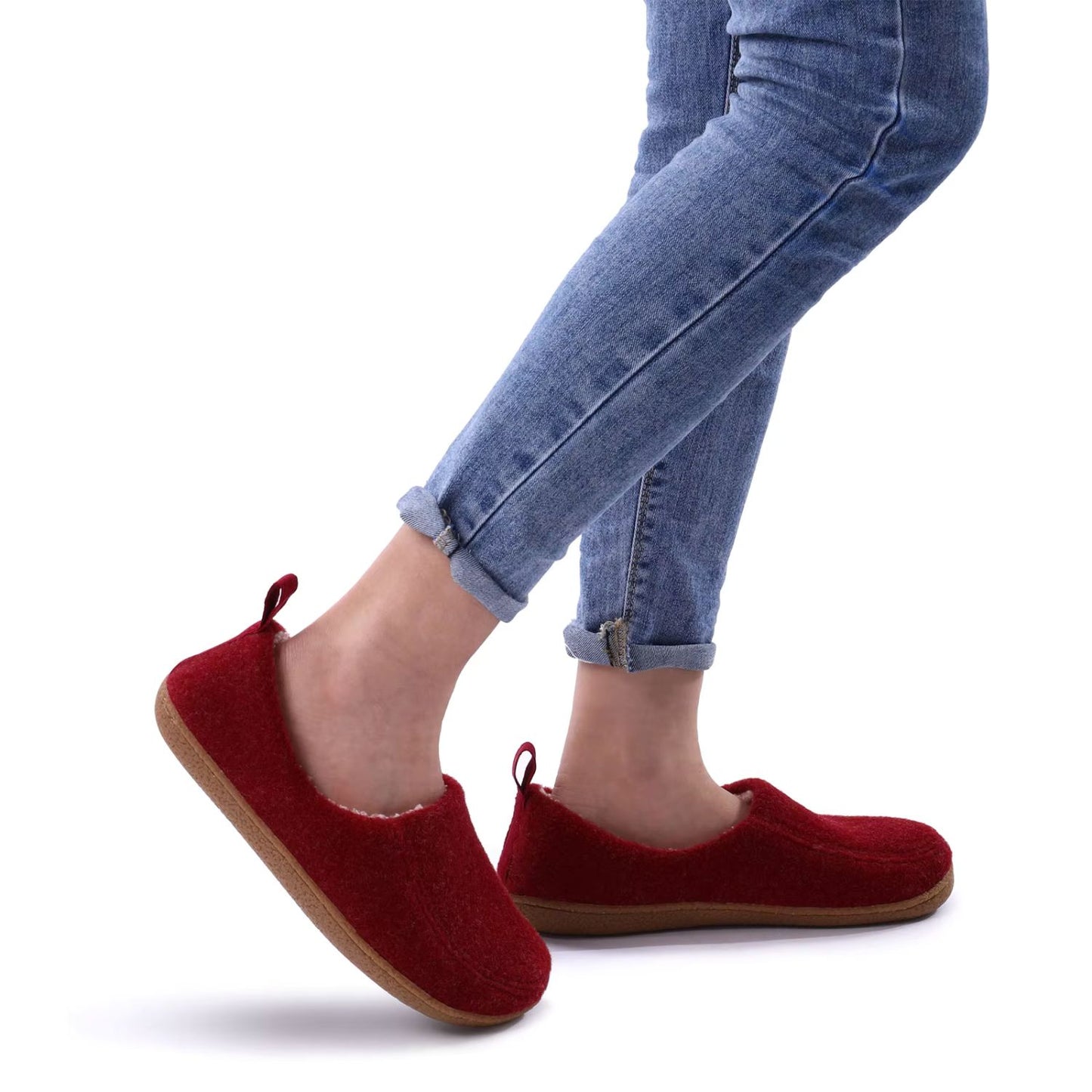 Felted Wool Slip-On Slippers | Revangiol